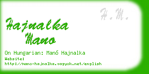 hajnalka mano business card